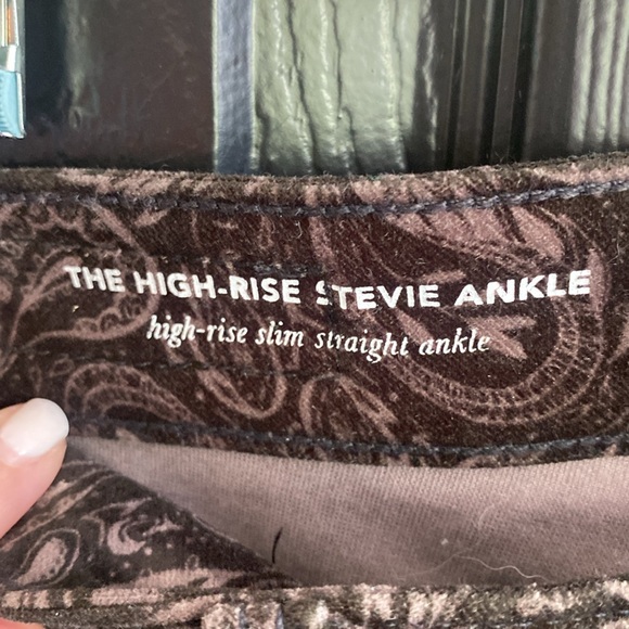 Anthropologie AG Velvet Paisley High Rise Skinny Jeans-Size 26 - Picture 5 of 10